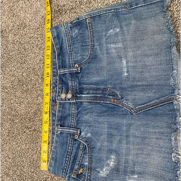 Abercrombie & Fitch Denim Jean Skirt Distressed Frayed - Picture 6 of 6